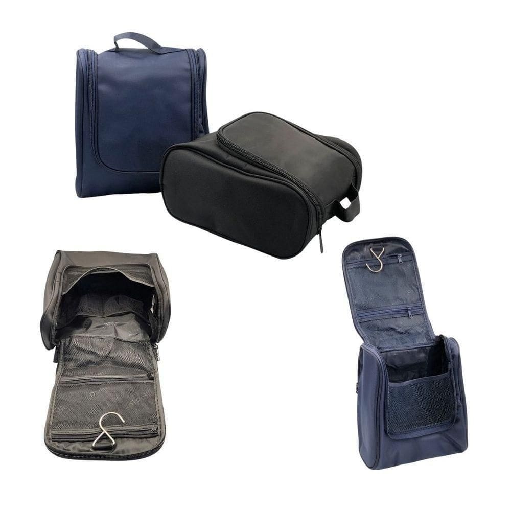 Kit 03 Necessaire Unissex Viagem Várias Divisórias Pendurar