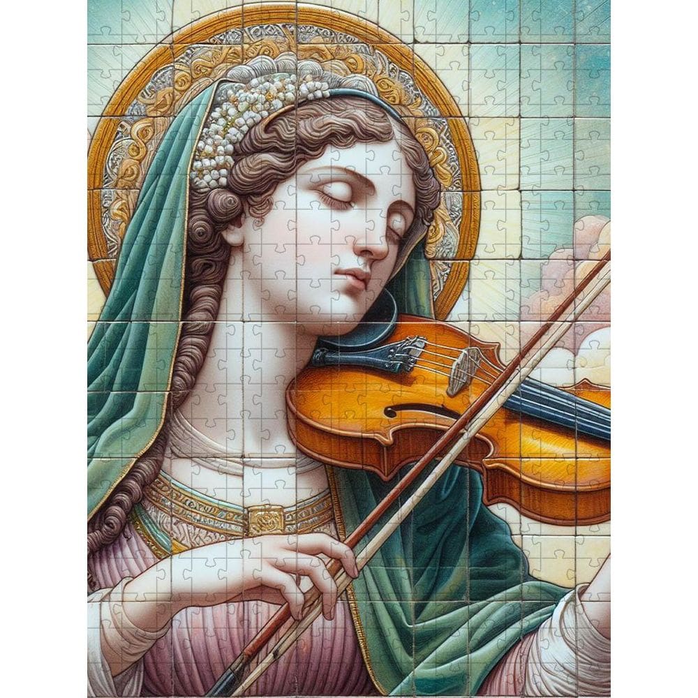 Quebra-Cabeça Religioso Cognitivo São Sebastião 35 Peças Mdf