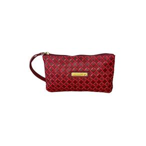 Bolsa Mão Carteira Necessaire Abc Bags Compacta - Vermelho