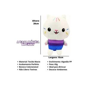 Pelucia Gato Cake Casa Magica Da Gabby Gabby`S Dollhouse