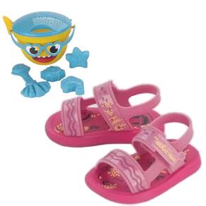 Sandalia Papete Baby Shark com Kit Praia Summer 22957