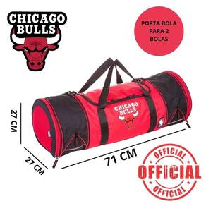 Sacola Viagem Nba Chicago Bulls Legend 2 Bolsos Porta-Bolas