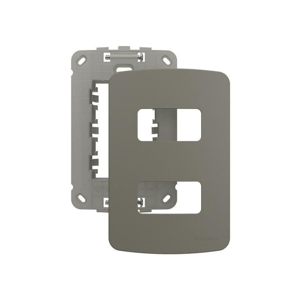 Placa Com Suporte Margirius B3 Colors 4X2 Para 2 Módulos