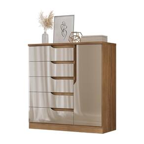 Comoda Paris Quarto Com 5 Gavetas e 1 Porta