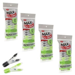 Kit de Prendedores de Roupa Emborrachados 8,5cm 48 Unidades