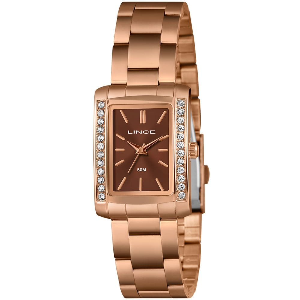 Relógio LINCE feminino analógico rosê marrom LQR4827L26 N1RX