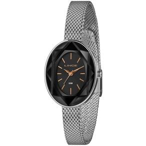 Relógio LINCE feminino analógico prata preto LRM4830L27 P1SX