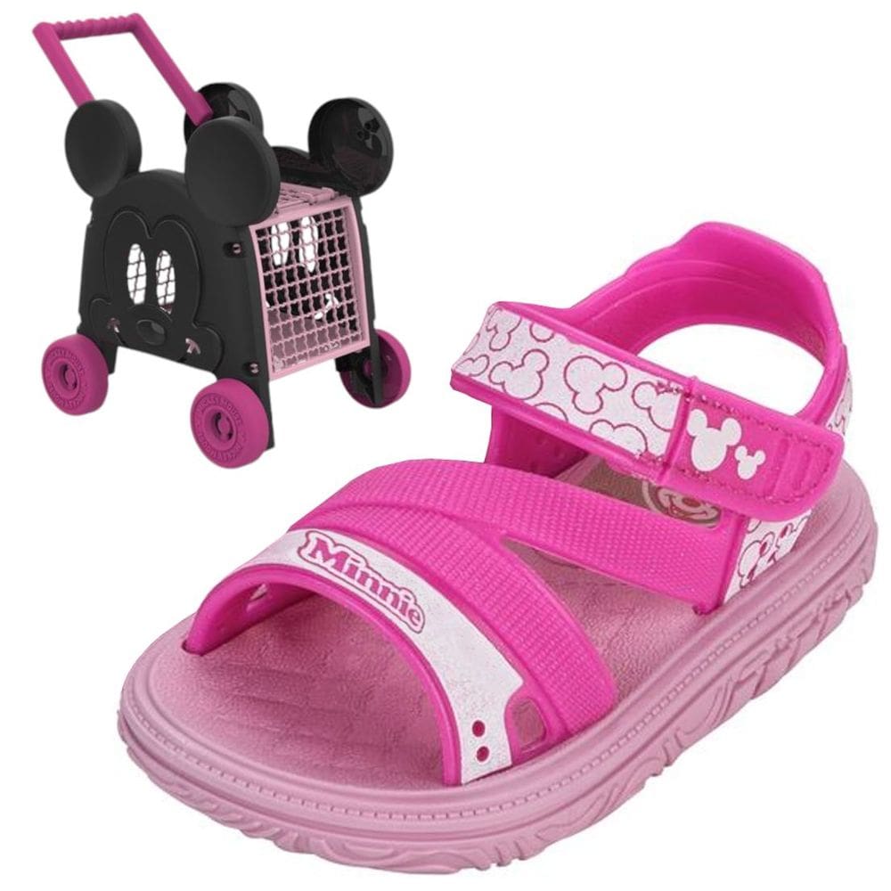 Sandália Infantil Menina Disney Baby Car Conforto Minnie
