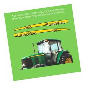 Kit Adesivos Decalque Compatível Medida Trator J.D 6415