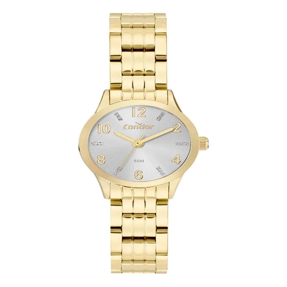 Kit Relógio Condor Feminino Mini Dourado Co2035Nfz/K4K
