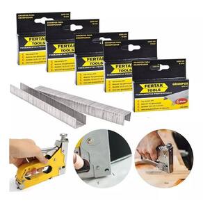 Grampo 6Mm Grampeador Manual Estofado Tapeçaria 5000 Pcs