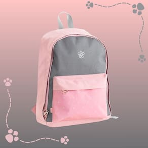 Mochila De Costas Escolar Rosa Patinha de Cachorro Grande Universitária Soul - BRW | Papelaria | Material Escolar | Alça
