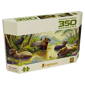 Quebra cabeça Puzzle 350 peças Panorama Capivaras Grow