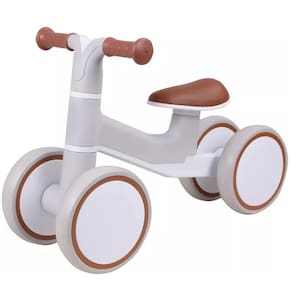 Bicicleta Infantil de Equilíbrio Premium Baby e-lite Rider 20kg Masculina Off White Cinza Menino Andador Sem Pedal Bebê 2-3 anos