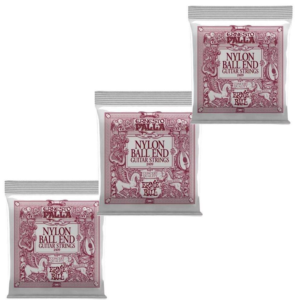 Kit 3 Encordoamento Violão Nylon Ernesto Palla Ernie Ball