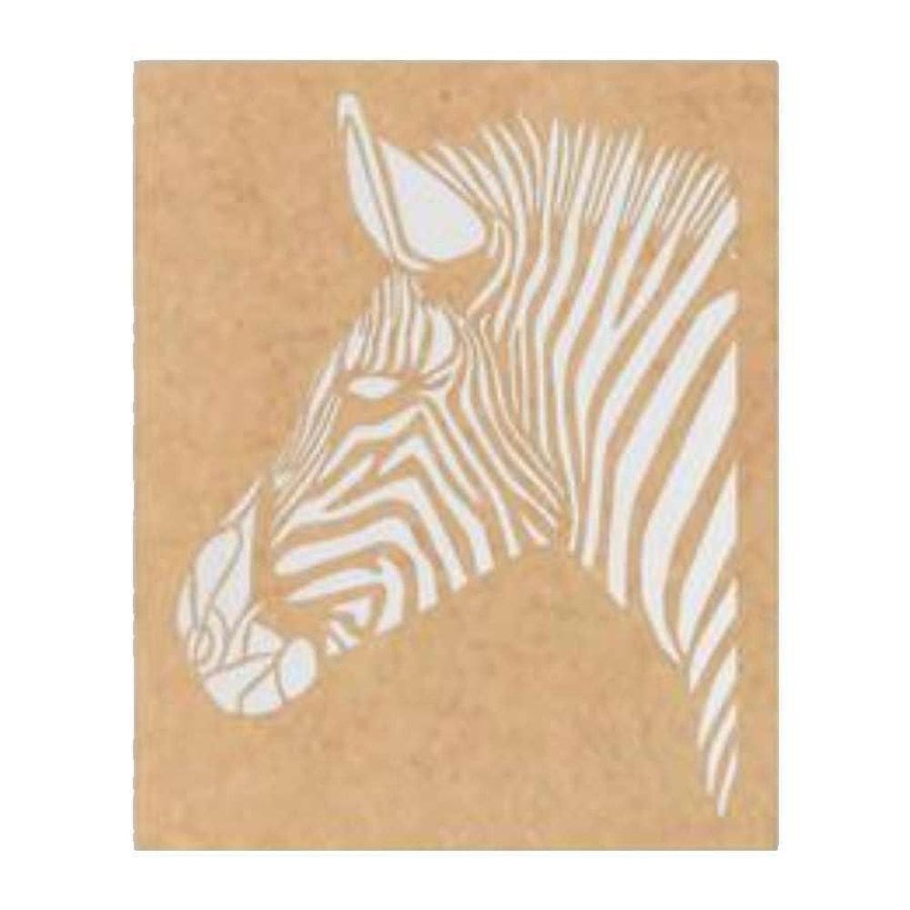 Quadro Decorativo Mdf Cru Zebra Selvagem 40X20Cm