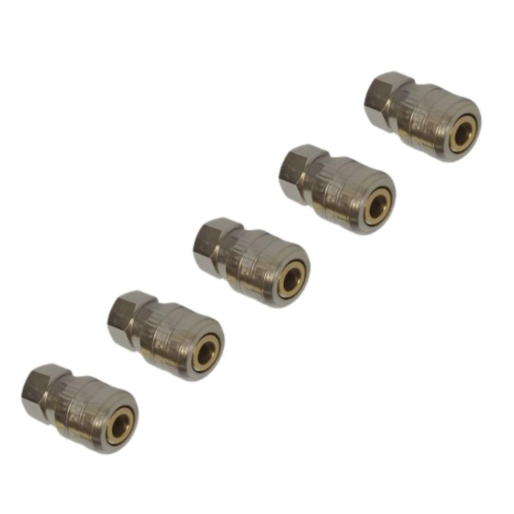 Kit 5 Unidades Engate Rápido Fêmea 1/4 Para Compressor