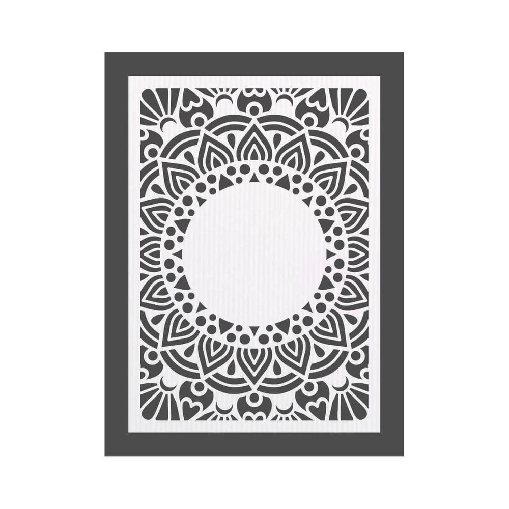 Quadro Decorativo Branco Mdf Mandala Solar 40X20Cm