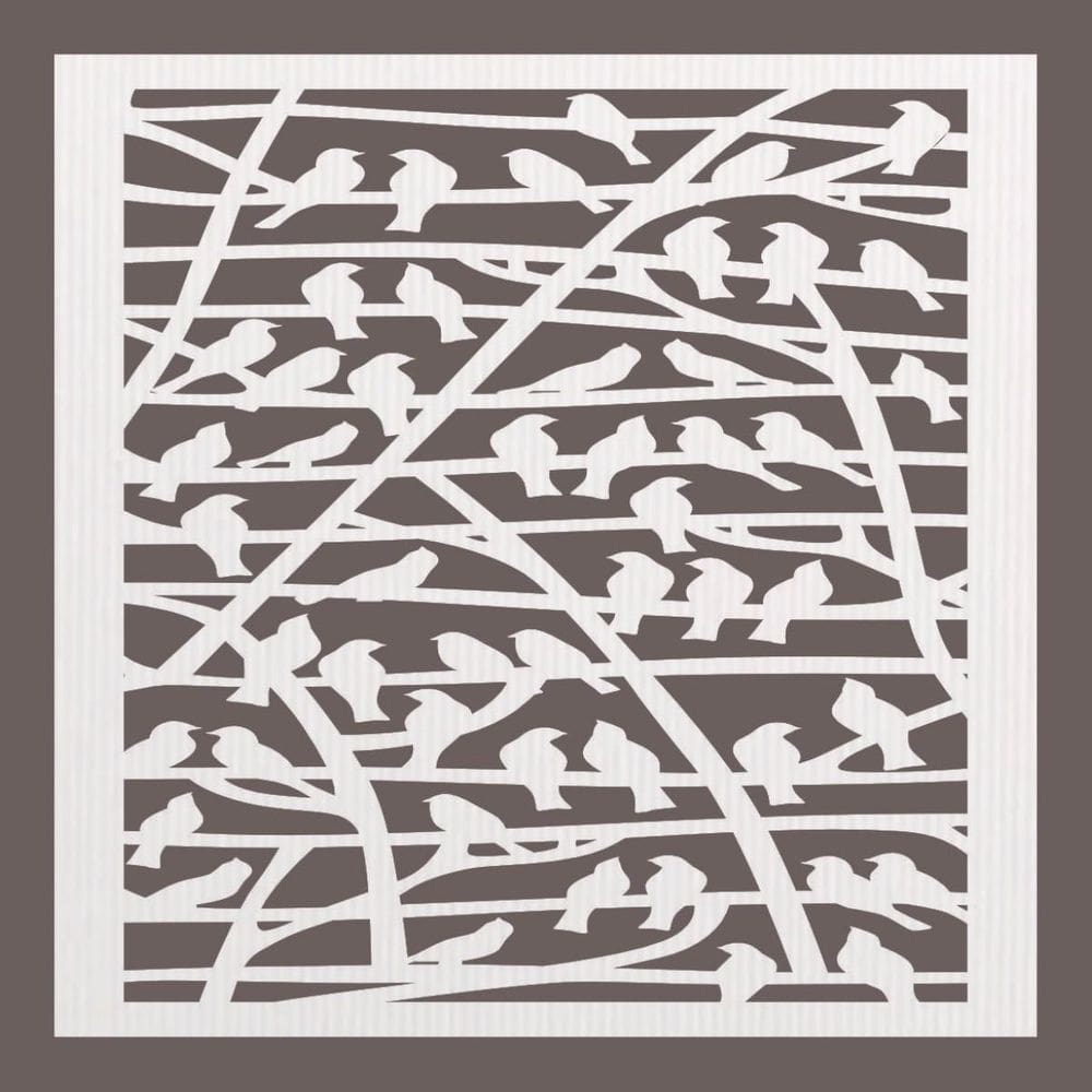 Quadro Decorativo Mdf Branco Passarinhos 40X20Cm