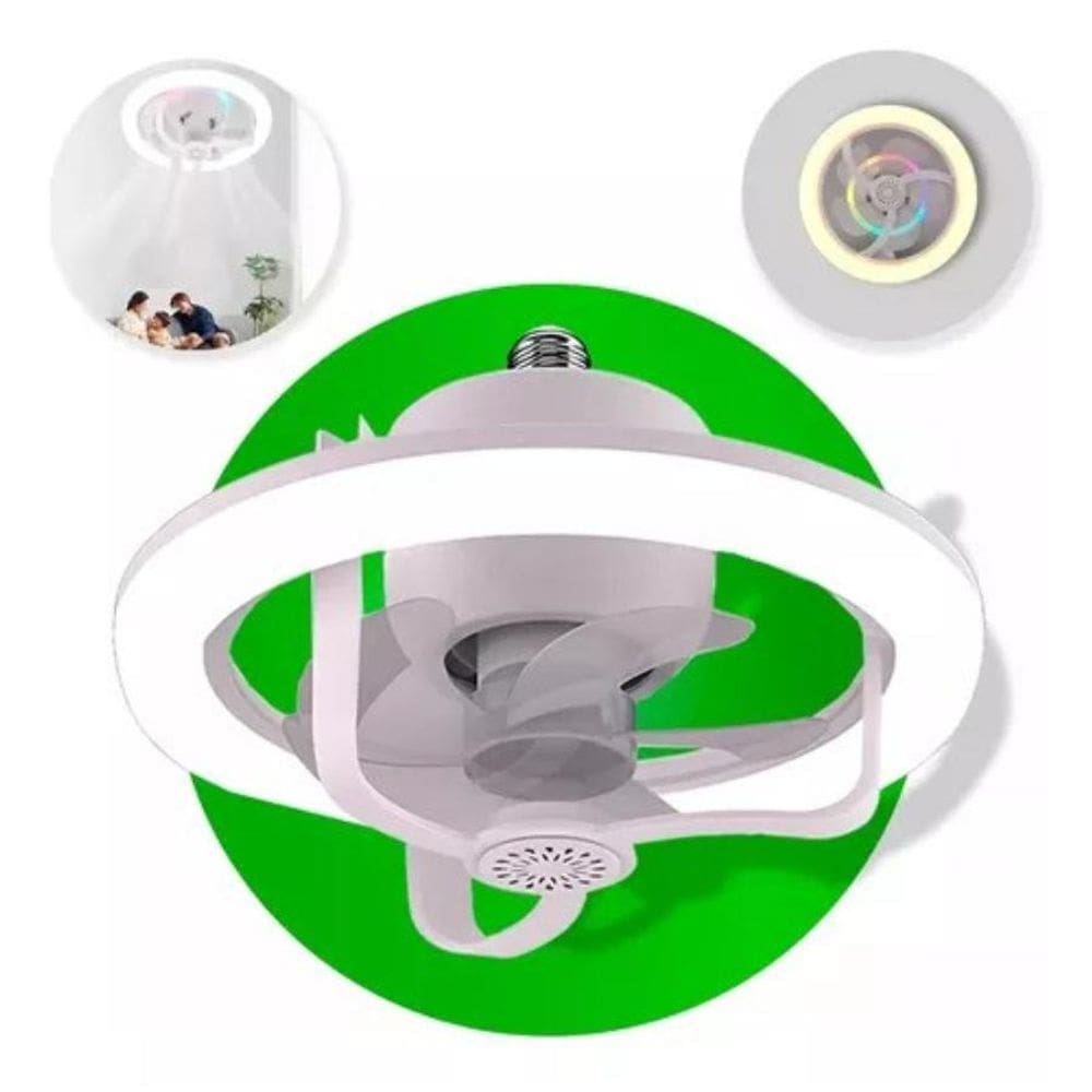 Design Inovador: Lâmpada Ventilador De Teto Pequena 50W Rgb