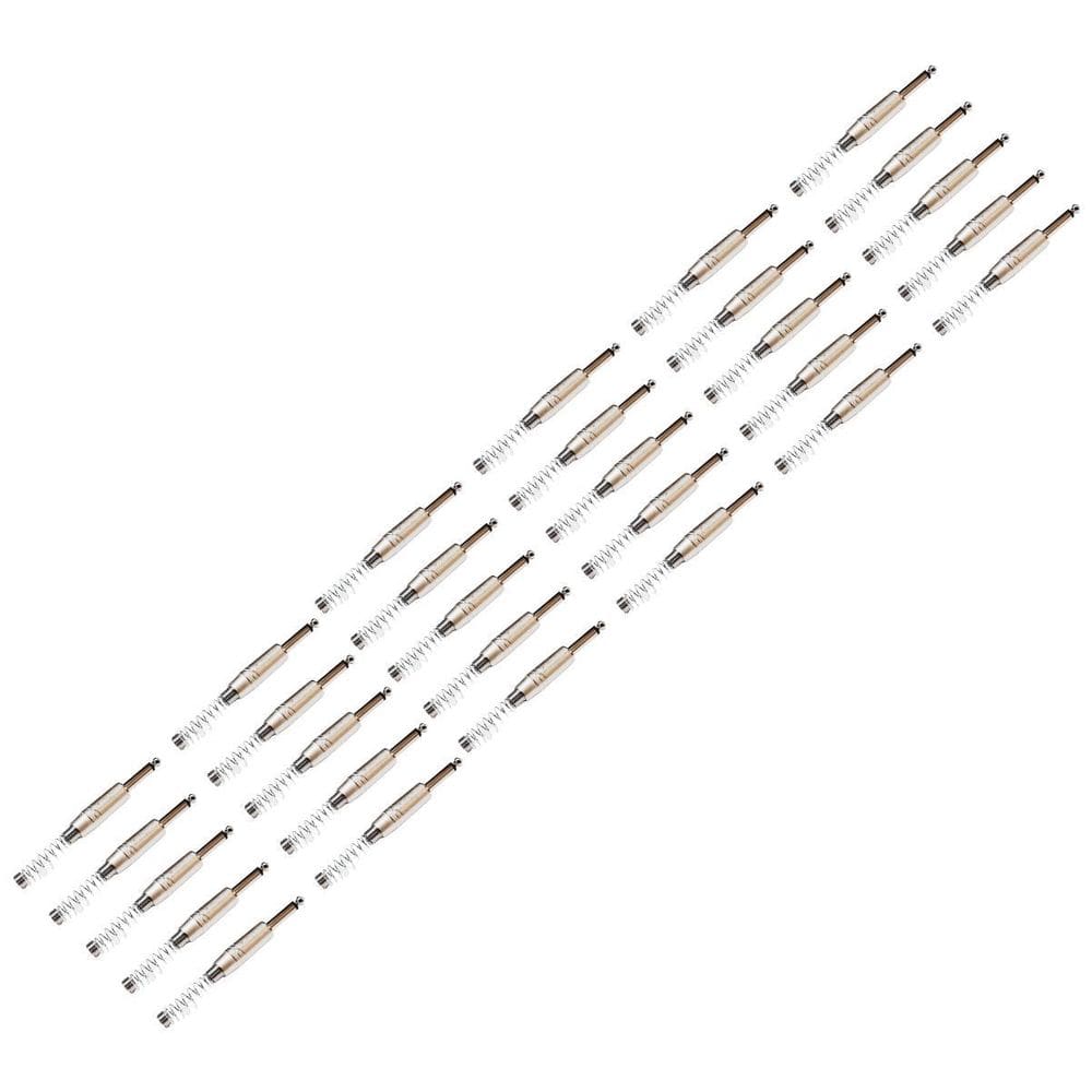 Kit 30 Plug P10 Macho Mono Com Mola Roxtone