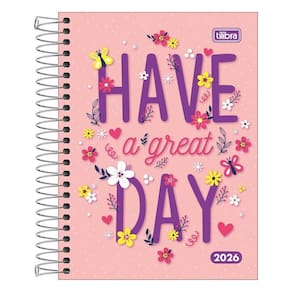 Agenda Diária 2026 Espiral M4 160Fls Pepper Have Day Tilibra