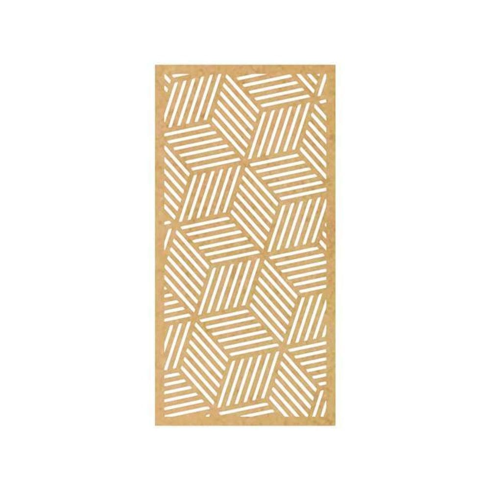 Quadro Decorativo Mdf Cru Cubos Abstratos 40X20Cm