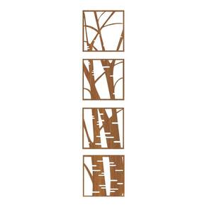 Quadro Decorativo Mdf Carvalho Tronco De Arvore 40X20Cm