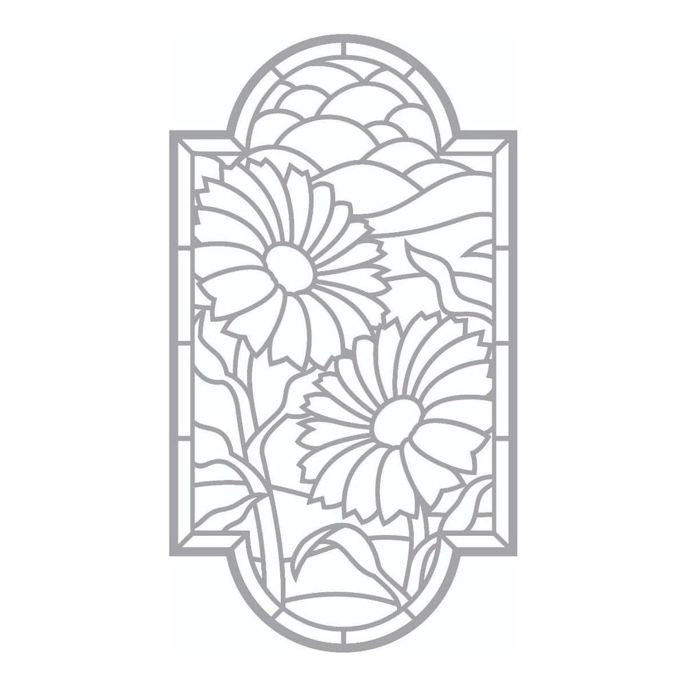Quadro Decorativo Mdf Cinza Girassóis 40X20Cm