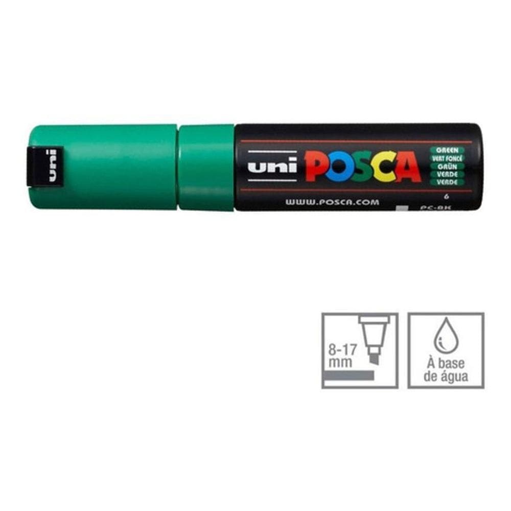 Caneta Posca Pc-8K Verde Ponta Bisel 8 A 17Mm