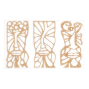 Quadro Decorativo Mdf Cru Trio Essência Da Expressão 40X20Cm
