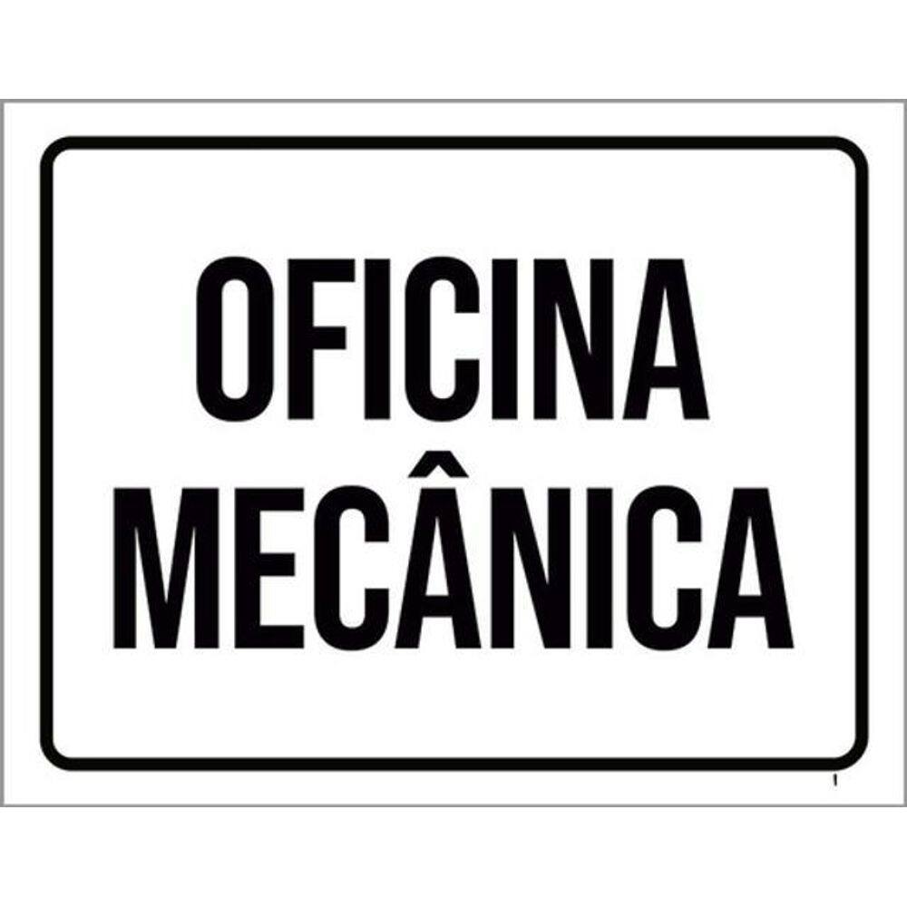 Kit 3 Placas Oficina Mecânica Preta 36X46