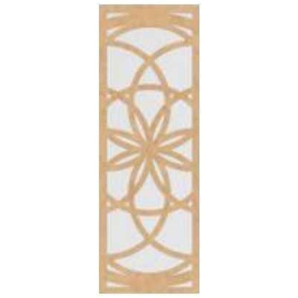 Quadro Decorativo Mdf Cru Mandala Linear 40X20Cm