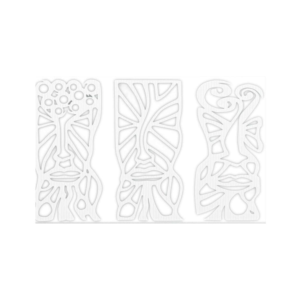 Quadro Decorativo Branco Mdf Trio Essência Expressão 40X20Cm