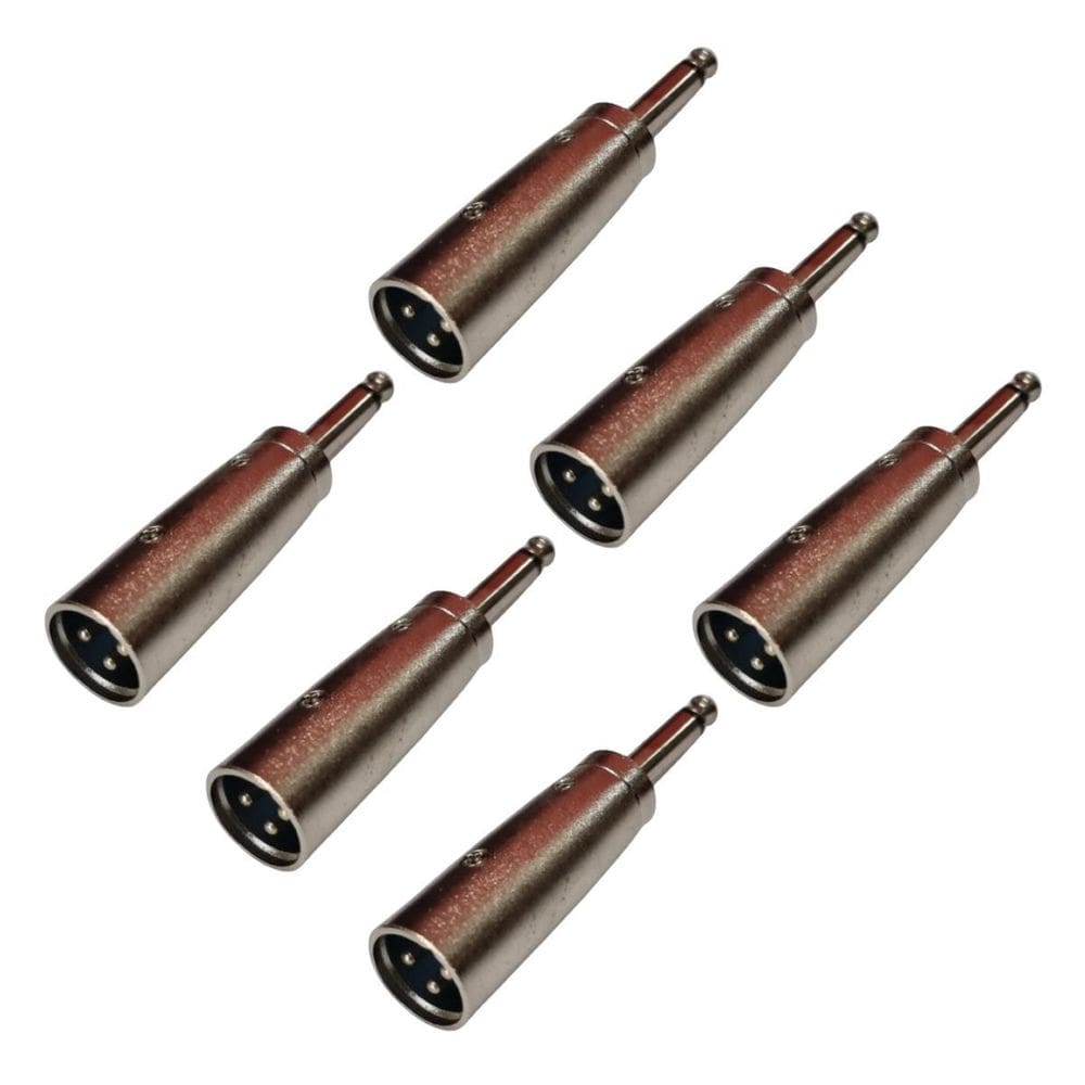 Kit 6 Plug Adaptador Xlr Macho Para P10 Mono