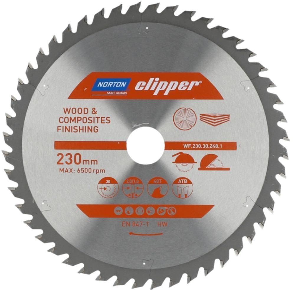 Disco De Serra Para Madeira 230 X 30 Mm 48 Dentes - Norton