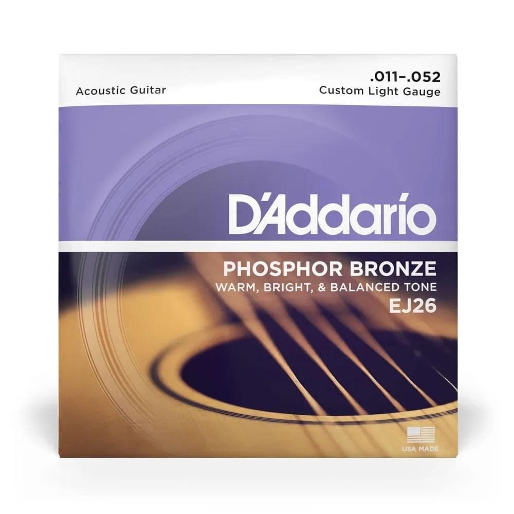 Kit 3 Und. Enc. Para Violão D`Addario Ej26 Light C. 011.052
