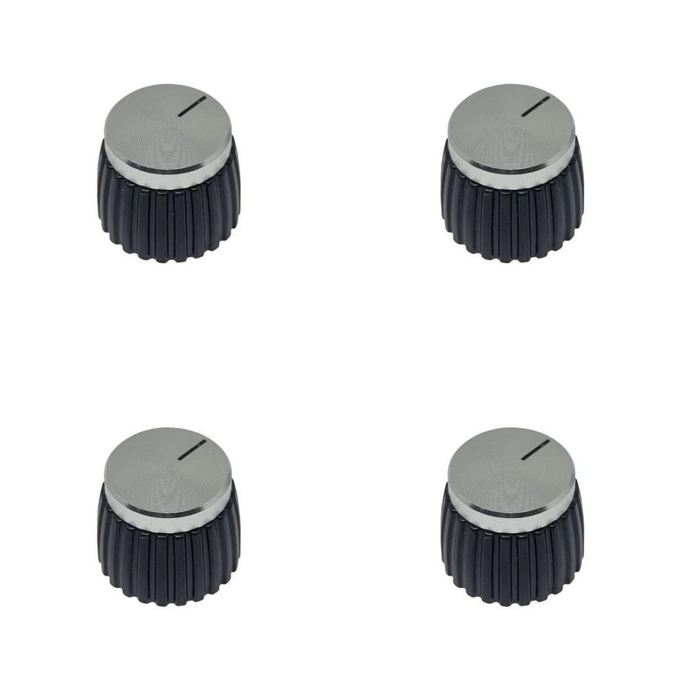 Kit 4 Knob Amplificador Estilo Marshall Prateado Silver