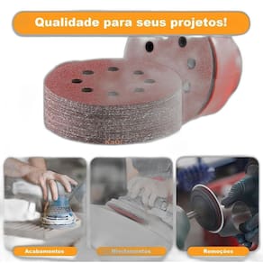 1 X Lixa Disco Grão 7 Polegadas 180Mm 8 Furos Lixadeira