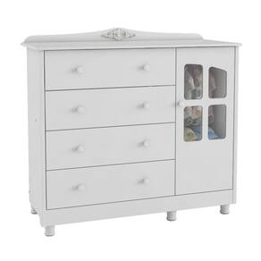 Cômoda Infantil Elô New 1 Porta com Janela e 4 Gavetas - Móveis Peroba