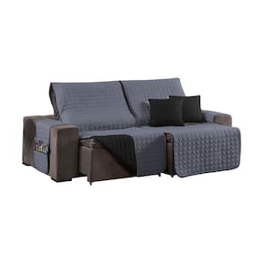 Protetor de Sofá 2,40m Retrátil D.F. Almofada Cinza Preto