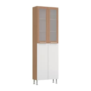 Paneleiro Ditália Aspen 4 Portas Carvalho/Branco CD-335 cozy
