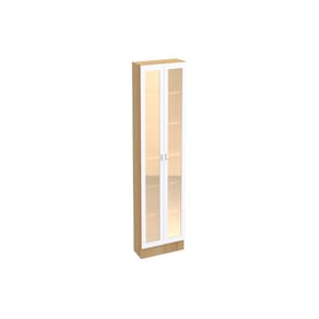 Paneleiro Ditália Denver 2 Portas Vidro Rv/Branco CD-386 cz