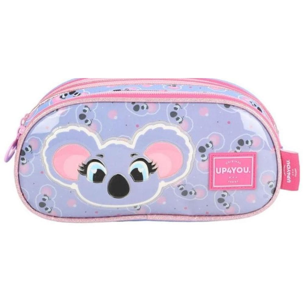 Estojo Escolar Triplo Coala Violeta