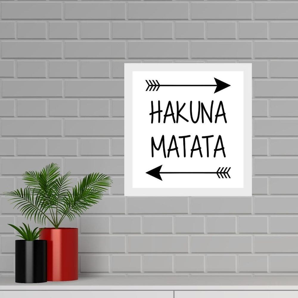 Quadro Quadrado Hakuna Matata - 33X33Cm