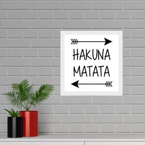 Quadro Quadrado Hakuna Matata - 33X33Cm - Com Vidro