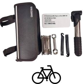 Kit De Reparo Para Bicicleta Com Bolsa Compacta E Leve.