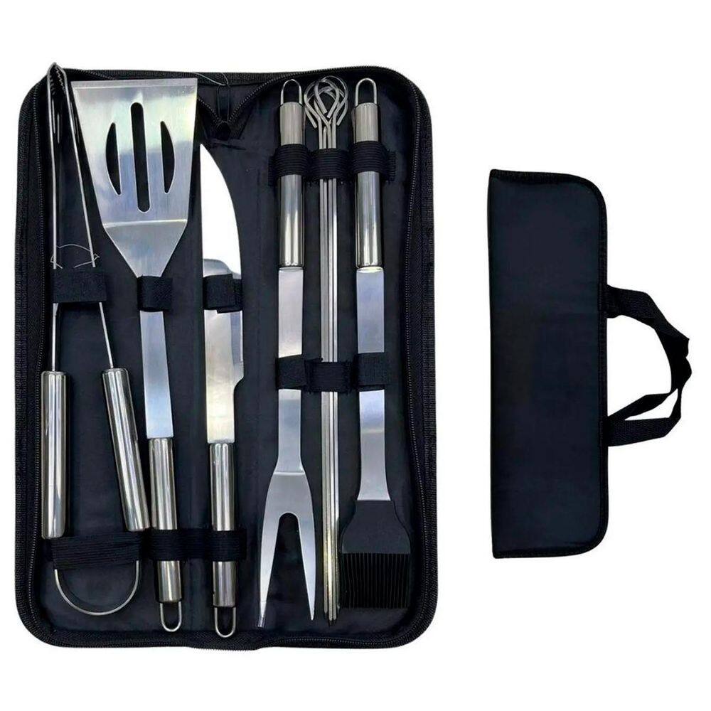Kit Churrasco Conjunto Ideal Para Servir Carnes Com Estilo