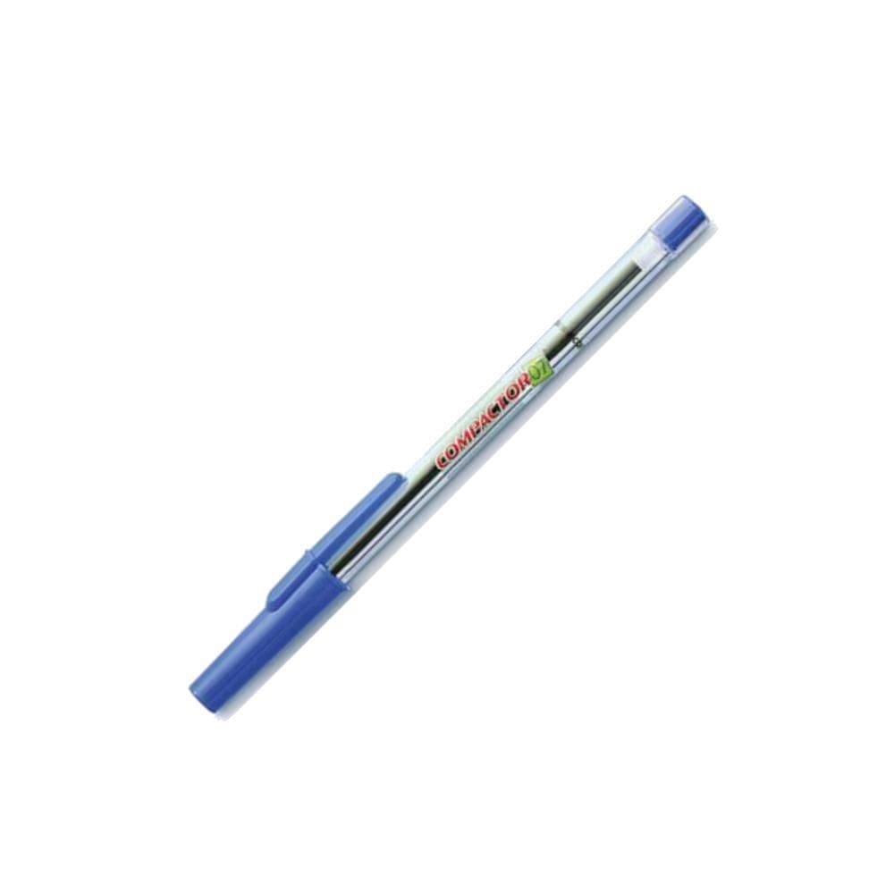 Caneta Esferográfica Fina 0.7Mm Azul Compactor