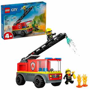 Bloco de Montar – Lego City – Caminhão de bombeiro com escada - 82 peças - LEGO